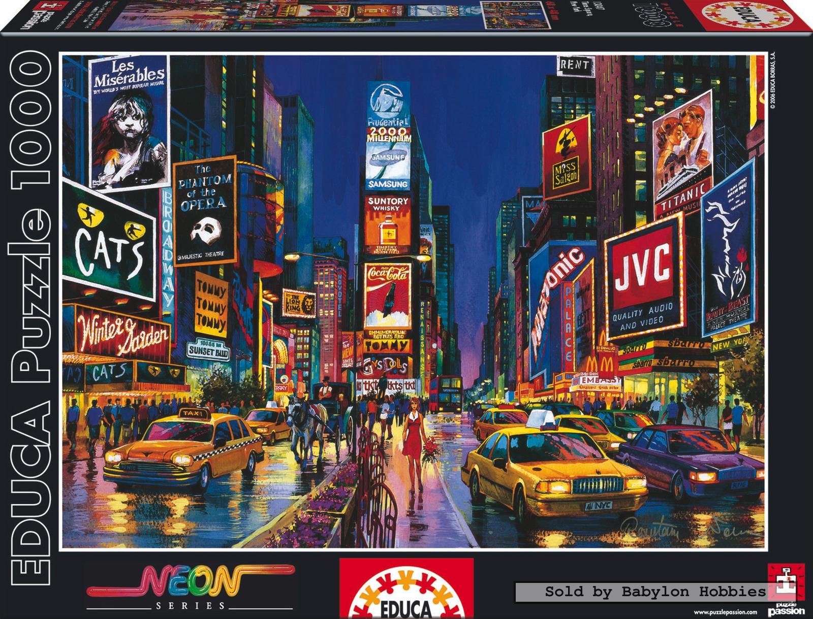 1000 pcs jigsaw puzzle: Neon - TIMES SQUARE, NEW YORK (United States ...