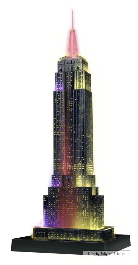 picture 5 of 216 st legpuzzel: Puzzle 3D Night Edition - Empire State Building bij nacht (door Ravensburger) 125661