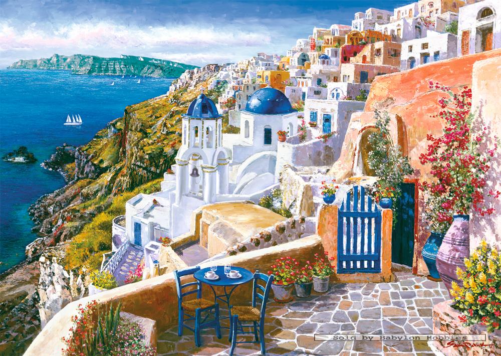 picture of 1000 pieces jigsaw puzzle: Sam Park - View from Santorin (by Schmidt) 58560
